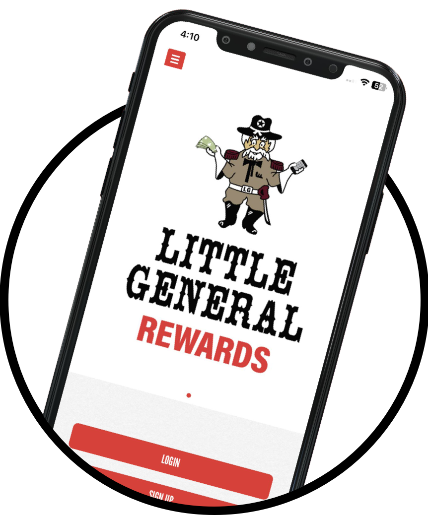 Little General Rewards App on iPhone